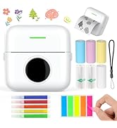 HUIJUTCHEN Mini Pocket Printe, Bluetooth Mini Printer, Thermal Sticker Printer, Wireless Inkless ...