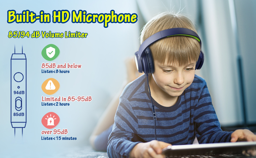 Headphones for kids Wired Over Ear Headsets for kids 