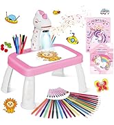 Drawing Projector for Kids, Art and Crafts, Drawing Board with Music, Color Pens, Pencils, Crayon...
