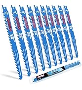VICRING Wood Pruning Reciprocating Saw Blades, 9 Inch, High Carbon Steel, for Trees, 5TPI, 10 Pack