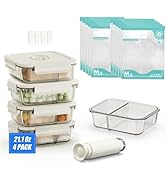 19 PCS Vacuum Sealer, Handheld Manual Vcuum Pump For Borosilicate Glass Vacuum Storage Containers...