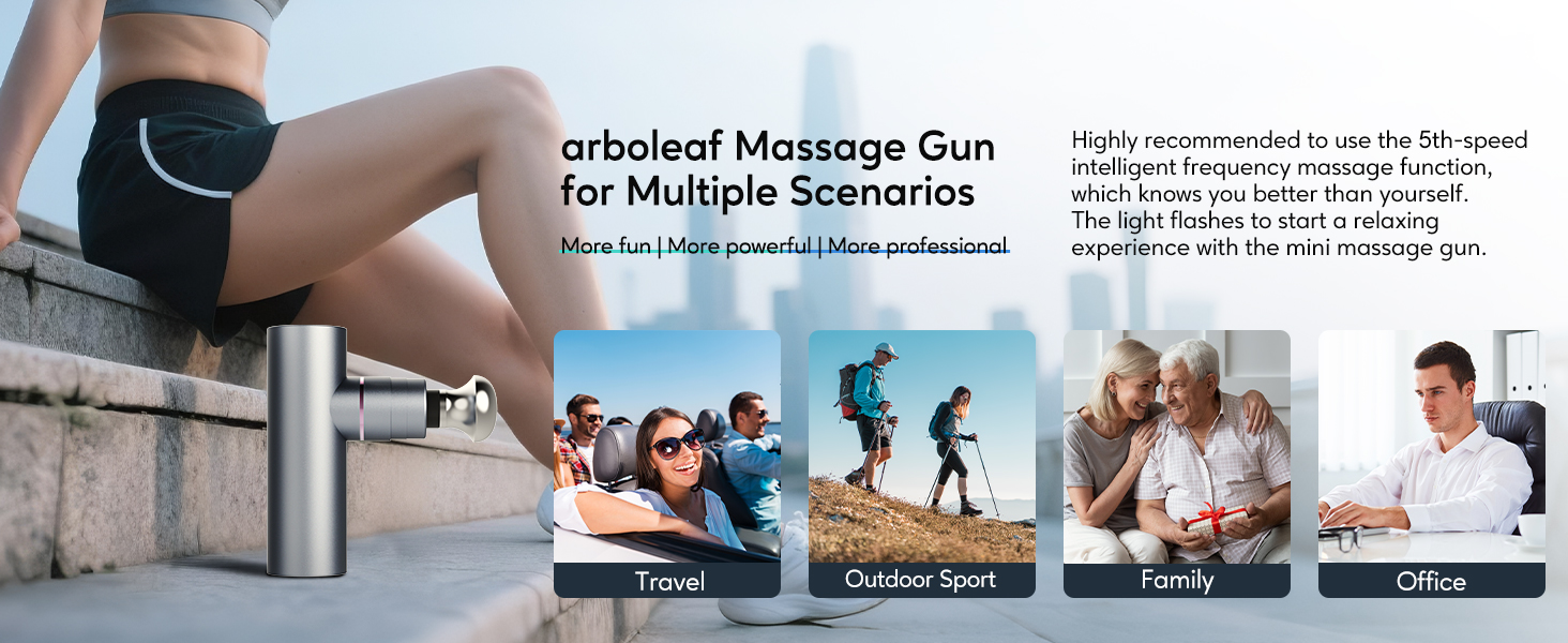 massage gun for travel, outdoor sports, home, office, versatile muscle relief