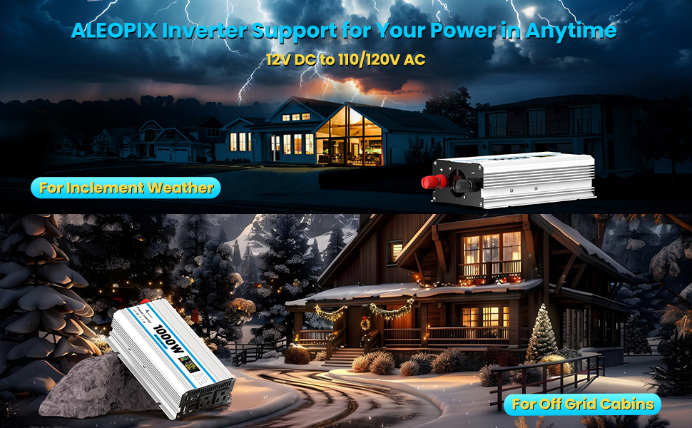 1000 Watt Car Power Inverter(White)- A+4