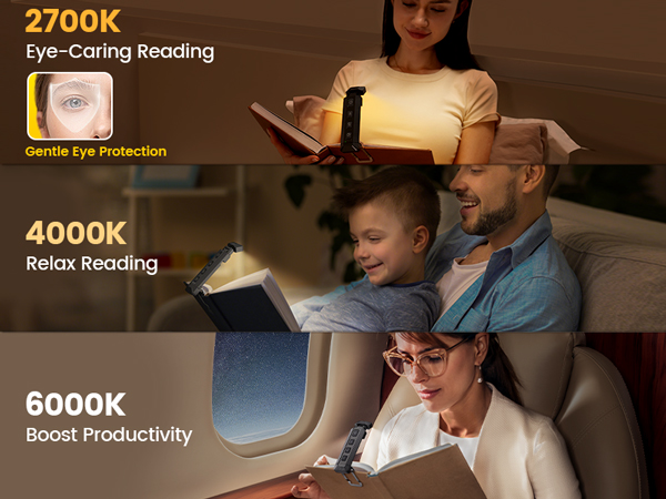 3 colors reading light