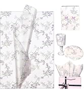 Floral Tissue Paper, Purple Bellflower Pattern 30 Sheets 20