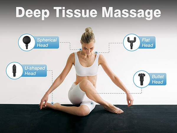 Massage Gun Deep Tissue Back Massage for Athletes for Pain Relief Percussion Massage 4 Massage Head