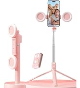 2025 New Selfie Stick Tripod with Fill Light,6 in 1 Selfie Stick with Fill Light,Lekxagabo Selfie...