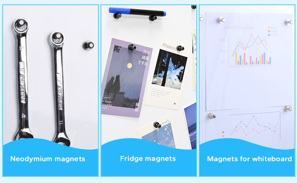 Strong Fridge Magnets Refrigerator Magnets for Whiteboard Small Magnets Push Pin Tiny