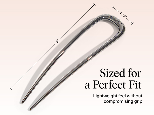 Metal French Hair Pin for Women - Elegant Hair Accessories for Women, Ideal for Buns &amp; French Twist