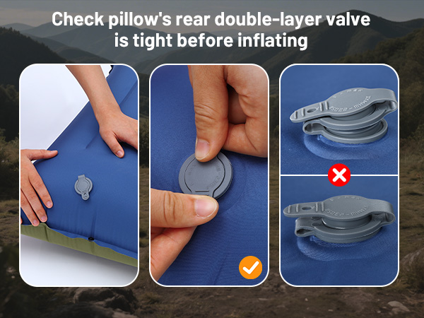 Camping Sleeping Pad,5.9 Inch Thick Camping Mat with Built in Pillow and Foot Pump