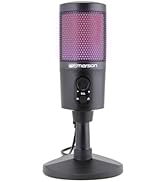 Emerson EAM-9050 USB Gaming &amp; Streaming Microphone with RGB Lighting