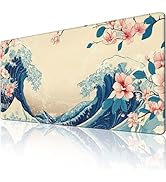ZOCOZY Japanese Sea Wave Extended Large Mouse Pad for Desk, 48
