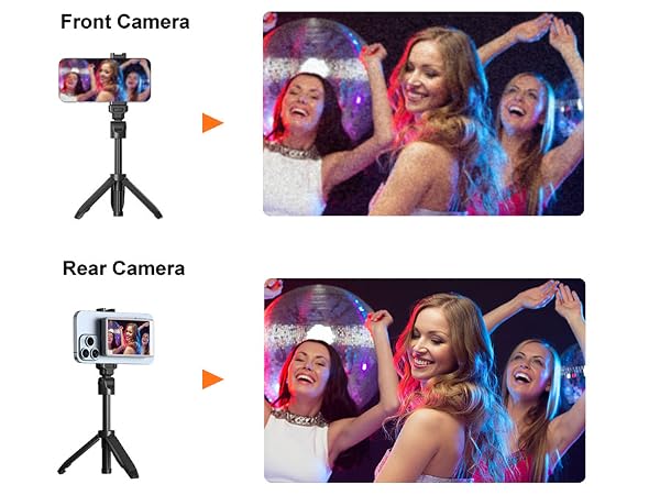 Phone Vlog selfie monitor screen allows to use phone's rear camera 