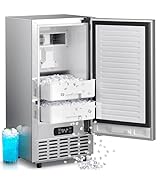 ARLIME Under Counter Ice Maker, 80 lbs/24H, Built-in Freestanding Ice Machine w/Self-Cleaning, St...