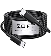 20FT USB C to USB C Cable 60W, Extra Long Type C Fast Charging Cable Premium TPE [High Elasticity...