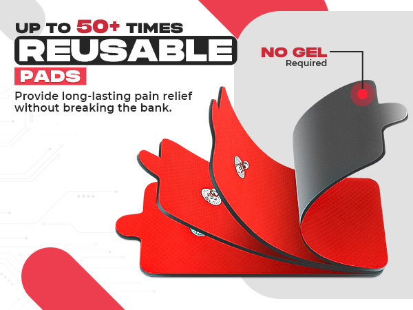 tens unit ems pms electric pulse massager portable shock shoulder back pain relief electrode pad