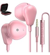 Jelanry Wired Earbuds 3.5mm Headphones with Microphone for Laptop PC Chromebook Hi-Fi Ear Buds wi...