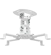 WALI Projector Ceiling Mount, Universal Low Profile Projector Mount with Retractable Arms and Mul...
