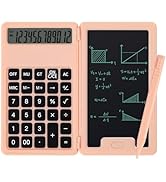 Desk Calculator, Portable Calculator with Notepad, Basic Calculator with Writing Tablet, 12 Digit...