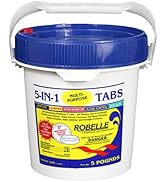 Robelle 1405M Chlorine Tabs Pool Sanitizer, 5-Pounds