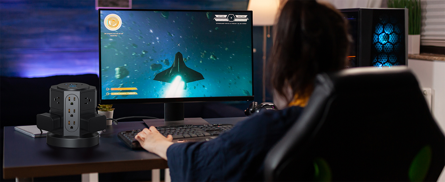 surge protector power strip tower