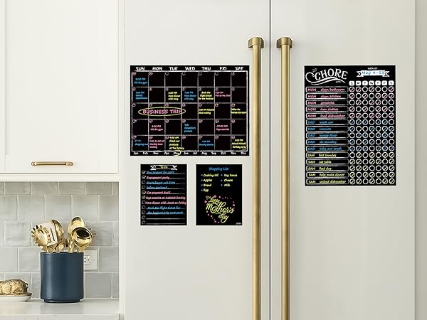 JJPRO Magnetic Chalkboard Monthly Calendar 
