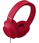 Coby Super Bass Stereo Headphones w/Adjustable Headband|3.5 mm Stereo Plug with Remote|Single-Sid...