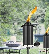 ZSZMFH 5 Pack Metal Torch for Outside, 16oz Outdoor Metal Torch Garden Décor,59-Inch Upgraded Cit...