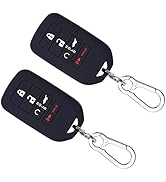 Wisdompro 2 Pcs Silicone Smart Key FOB Case Cover for Honda Accord Civic CR-V Pilot Passport Insi...