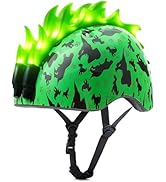 Toddler Bike Helmet with LED Lights, Kids Helmet for Boys 3-8 Years, Adjustable Kids Bike Helmets...