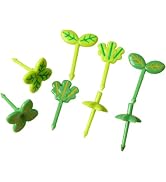 8Pcs Green Fruit Fork,Mini Leaf Food Picks for Kids Fun Toddler Tiny Fork for Sandwich, Cake,Sala...