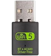 USB WiFi Adapter,600Mbps USB WiFi Bluetooth,Dual Band 5G/2.4G Wireless Network Adapter for Deskto...