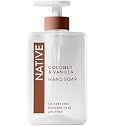 Native Liquid Hand Soap, Coconut &amp; Vanilla Scent, Non-Drying Formula for Soft, Smooth Hands, Made...