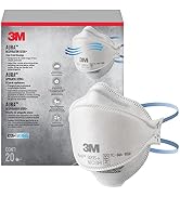 3M Aura Particulate N95 Respirator 9205+, Flat Fold Lightweight Design, Non-Valved, 20 Count (Pac...