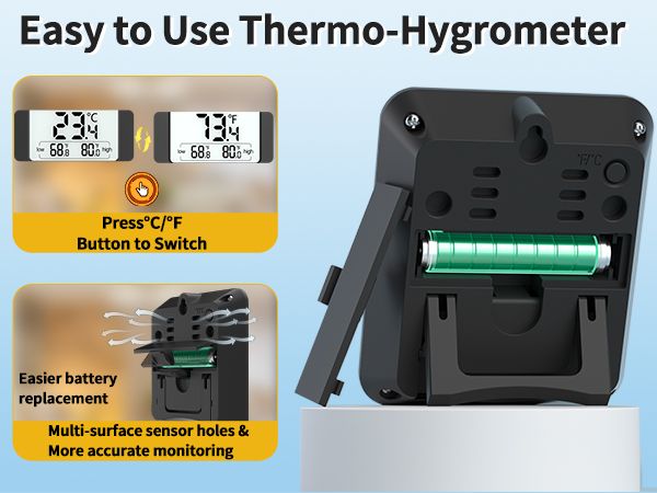 humidity sensor thermometer for house