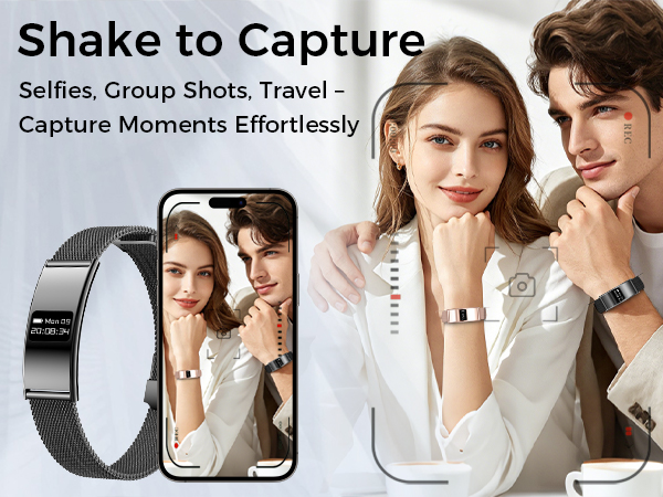 Smartwatch with shake-to-camera function to capture every moment