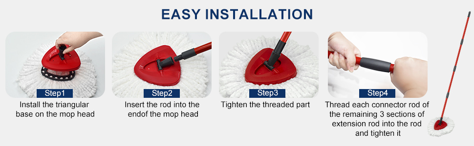 easy to replace of mop handles