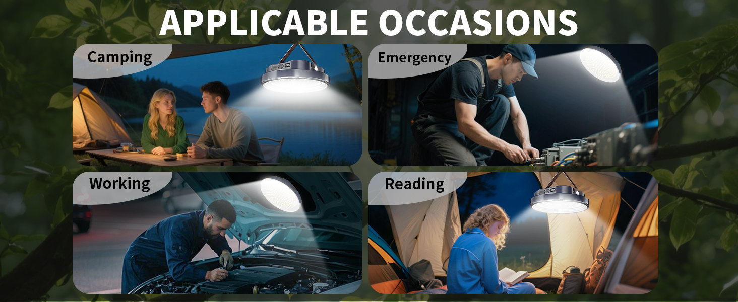 Text reads: 'APPLICABLE OCCASIONS'. Multiple outdoor scenes showing various activities and settings with natural backgrounds.