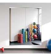 Ruomeng Home Gym Mirror, 55''x24''x2PCS Full Length, Large Frameless Body Mirror Tempered Glass f...
