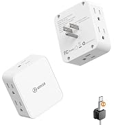 HONIZER 2Pack Outlet Extender with 6AC Side Outlets,3Prong Flat Wall Outlet | Compact Multiple Ou...