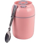 Muswarm Insulated Container for Hot Food with Folding Spoon, 16oz Vacuum Stainless Steel Bento Lu...
