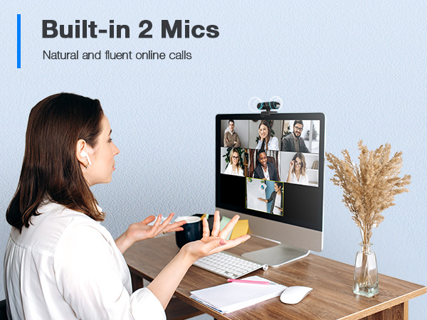 EMEET C960 2K Webcam with Microphone