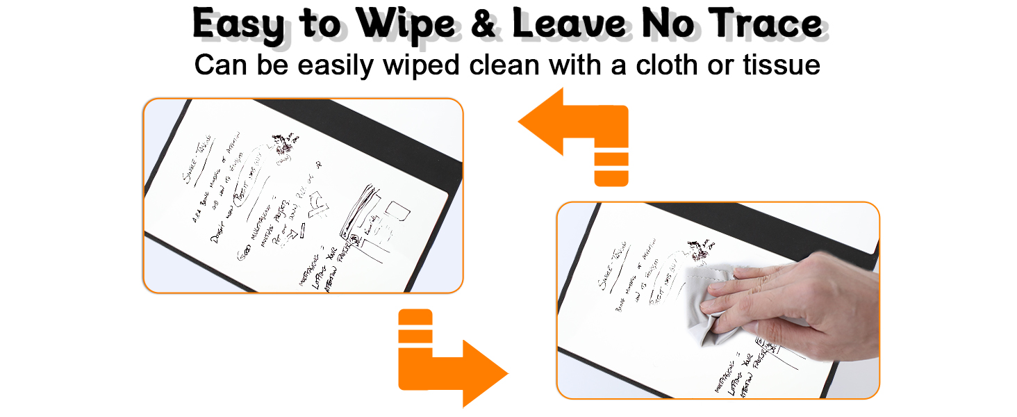 Reusable dry erase notebook