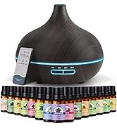 SACATR Essential Oil Diffusers,550ml Oil Diffuser with 15x10mL Essential Oils,Aromatherapy Diffus...