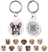 FURMYLOVE QR Code Dog Tag - Dog ID Tags - Waterproof and Lightweight Silent Pet ID Tag - Customiz...