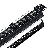 Cat6 Patch Panel 24 Port 1U, Keystone Patch Panel 19" Rackmount or Wallmount 10G Support for Cat6...