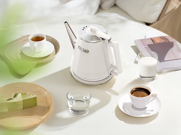 Hazel Quinn 1L Pearl White Small Electric Kettle