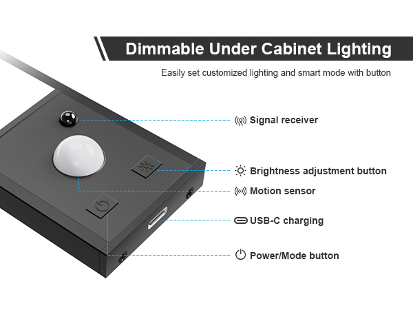 Dimmable under cabinet lighting