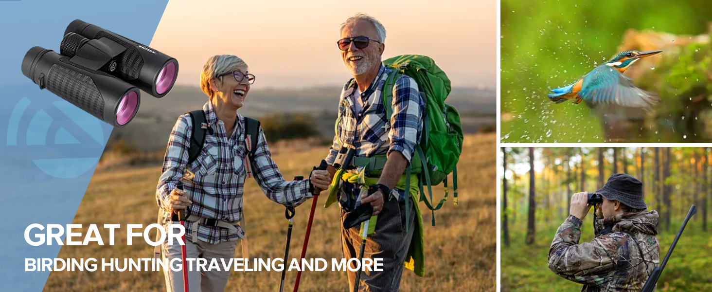 binoculars for birding hunting traveling outdoor sports whale watching