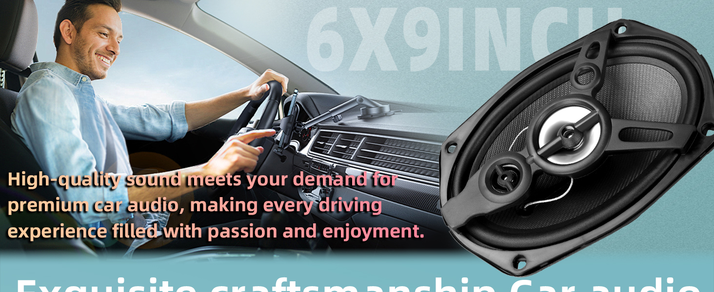 6 * 9-Inch Car Coaxial Speaker 3-Way